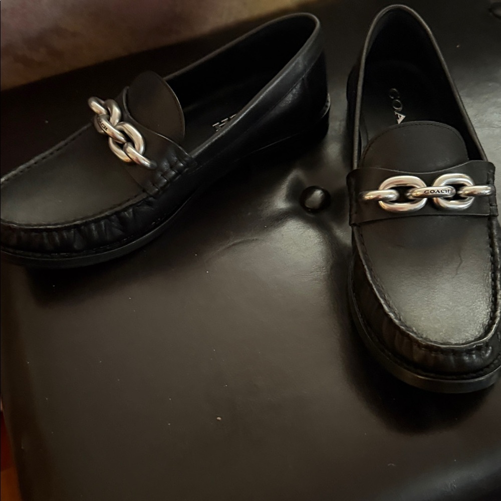 Coach Black Loafers with Silver Accent, Brand New, no Box, size 7 - Picture 5 of 6